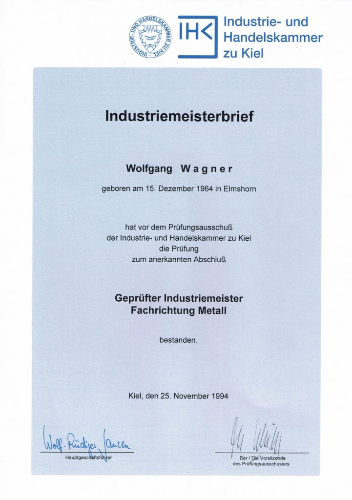 IHK Industriemeisterbrief